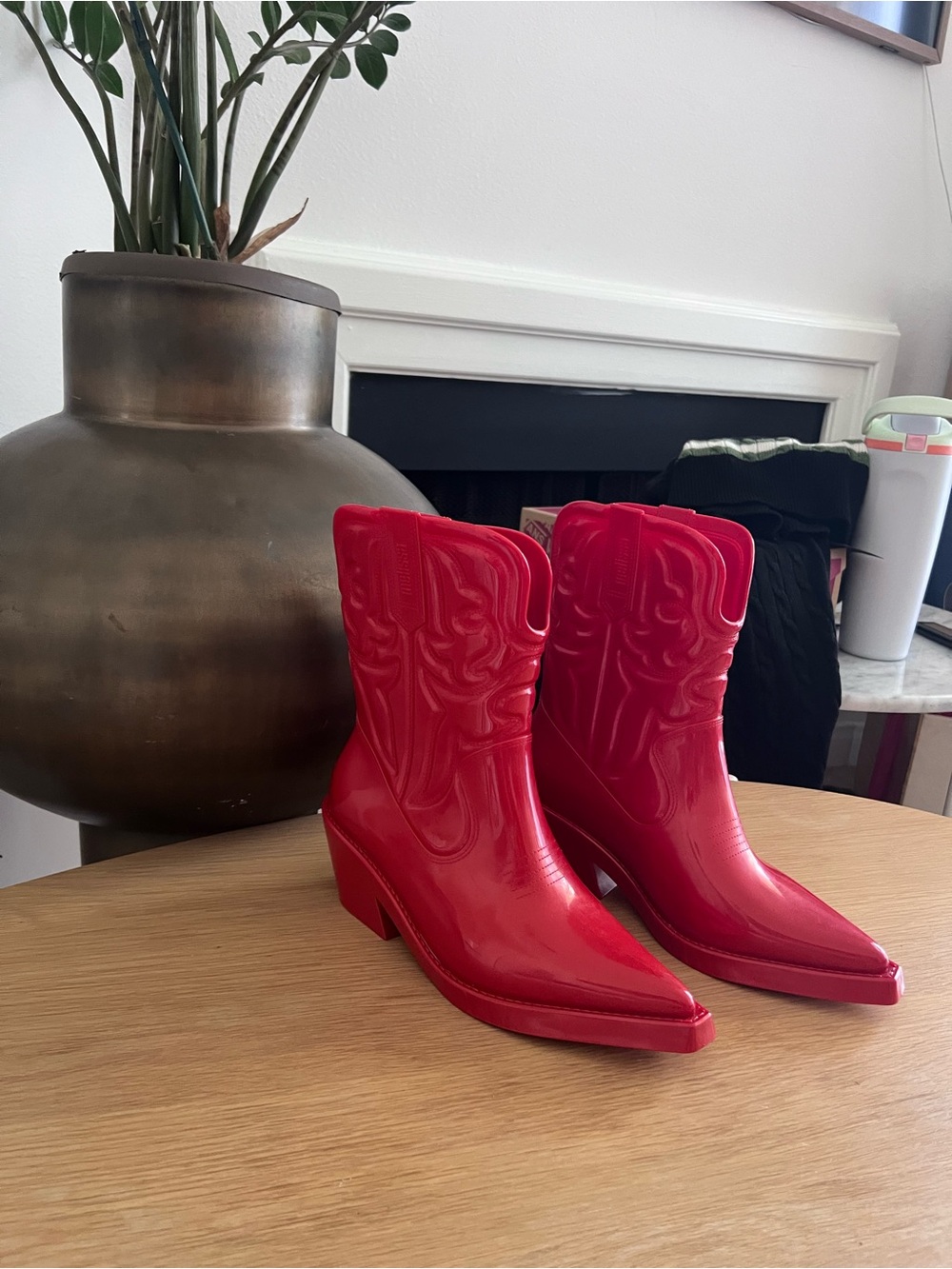 Melissa Red jelly Texas Western cowboy boots brand new - Picture 6 of 10